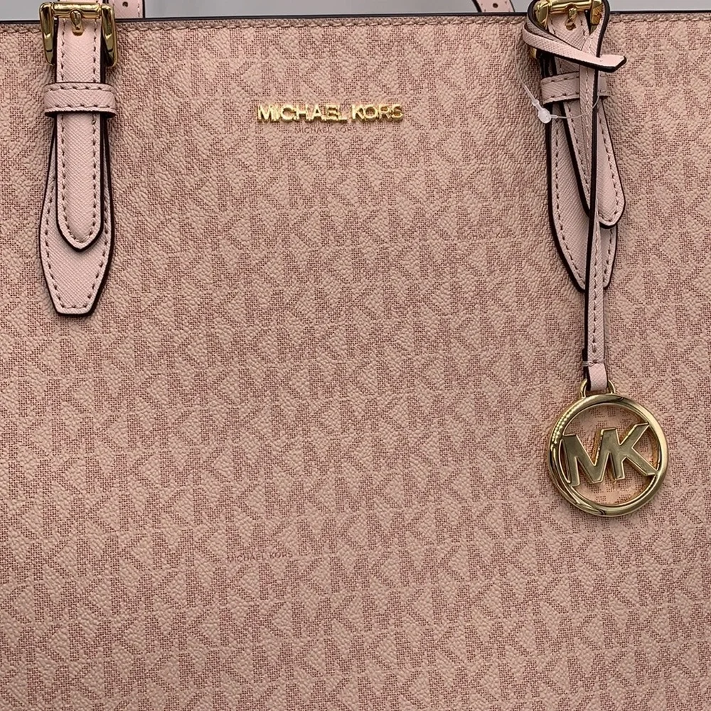 MICHAEL KORS GILLY LARGE DRAWSTRING TRAVEL TOTE BALLET SIGNATURE COLOR - Picture 14 of 14